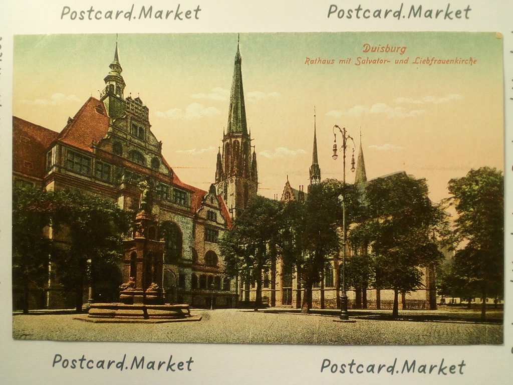 /Germany/DE_place_19xx_Duisburg. Rathaus mit Salvator- und Liebfrauenkirche color.jpg